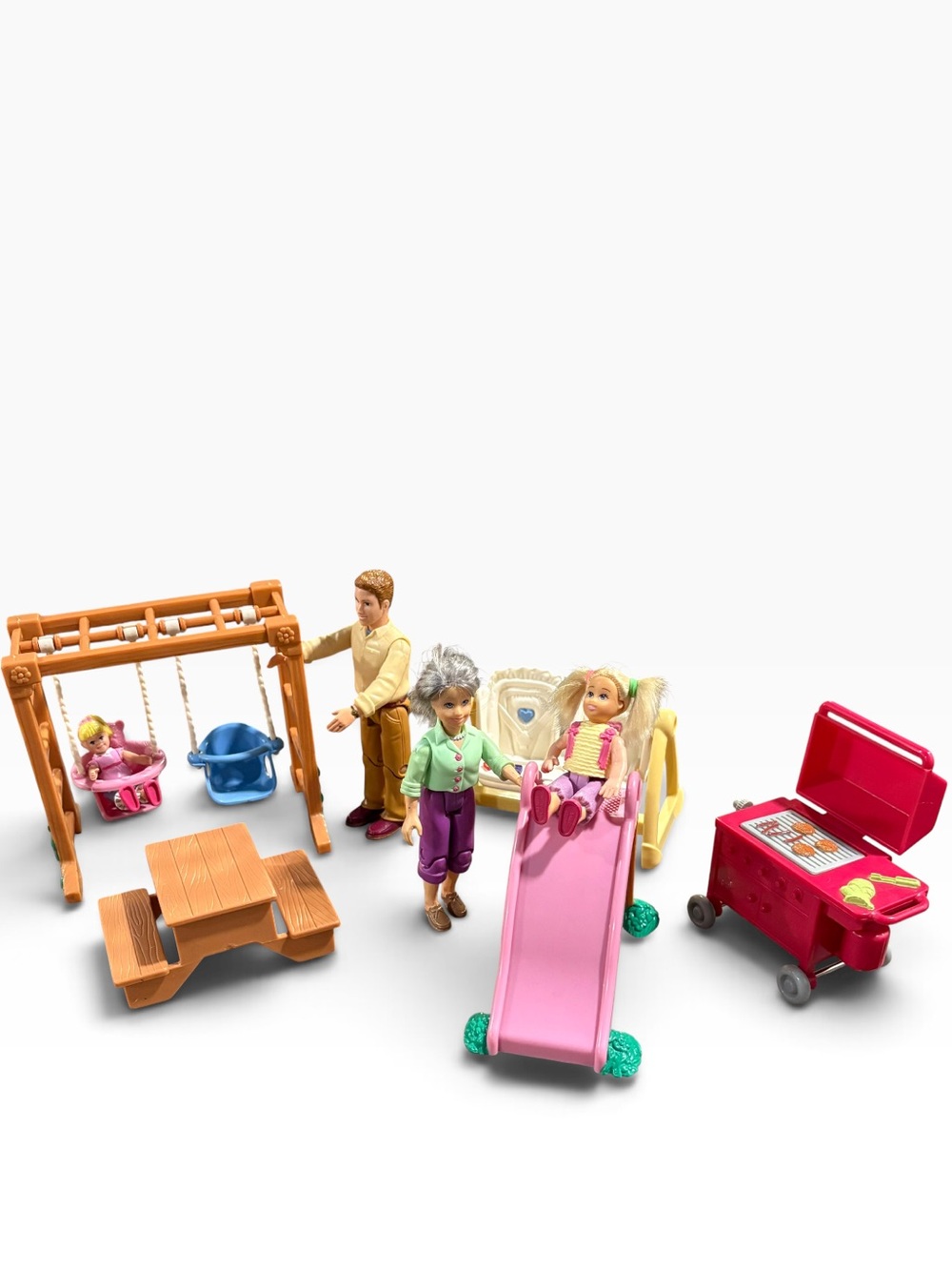 Fisher Price Loving Family Dollhouse Backyard Set With Dollhouse Figures